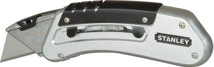 Sport knife Quickslide™ length 145 mm blade type: trapezoid blade metal housing Euro slot hanger STANLEY