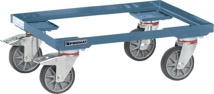 Box dolly load capacity 250 kg TPE tyres L605xW405mm angle pigeon blue, RAL 5014 PROMAT