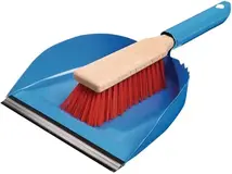 Dustpan set with metal handle, painted blade L x W1 hand brush and 1 dustpan