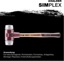 SIMPLEX Vaihtopäävasara 2xKevytmetalli, hopeanvärinen Halder